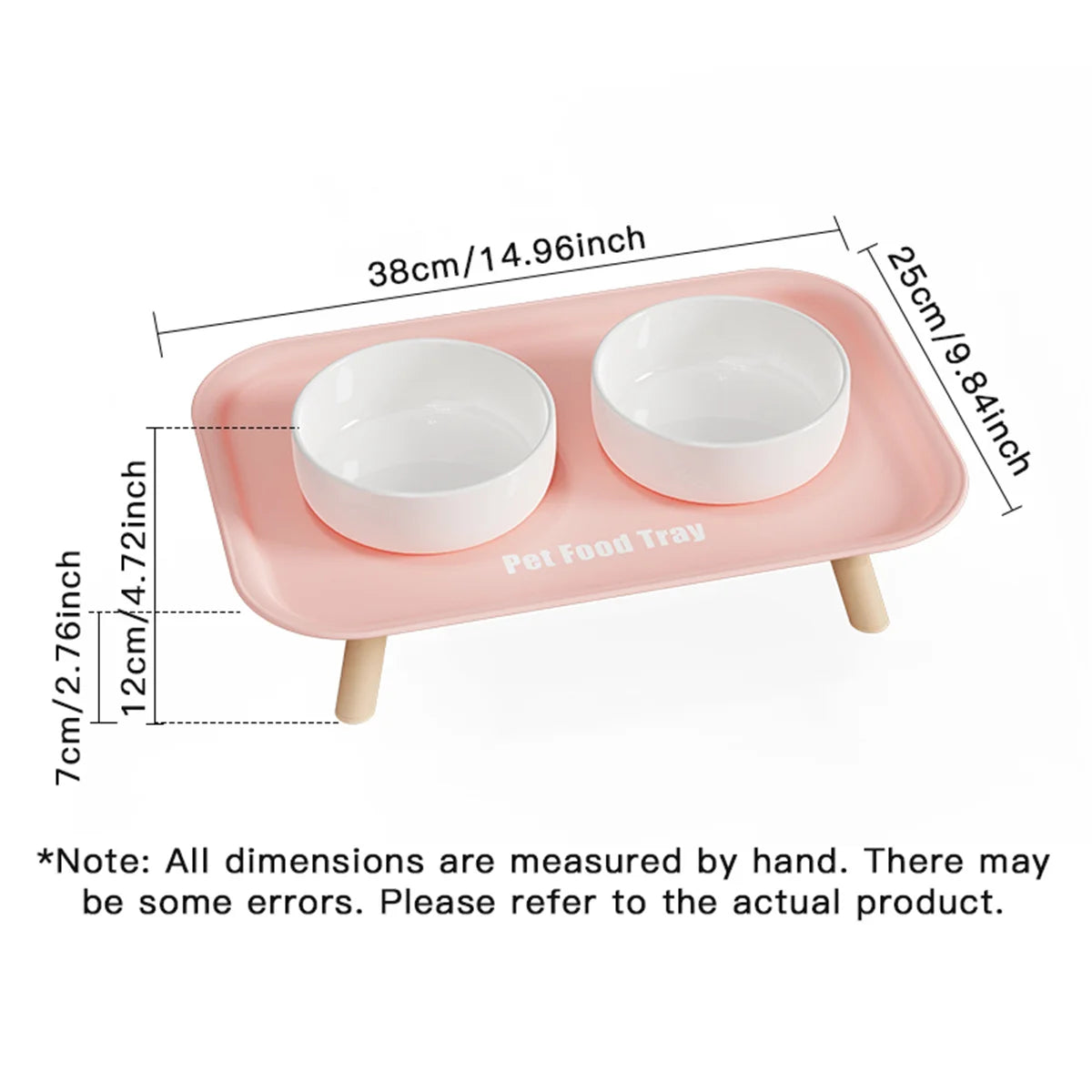Pet Ceramic Bowl Double-Way Anti-Splash Anti-Flip Cat Dish Neck Protection Dog Bowl Water Bowl Prevent Spill Dog Feeder