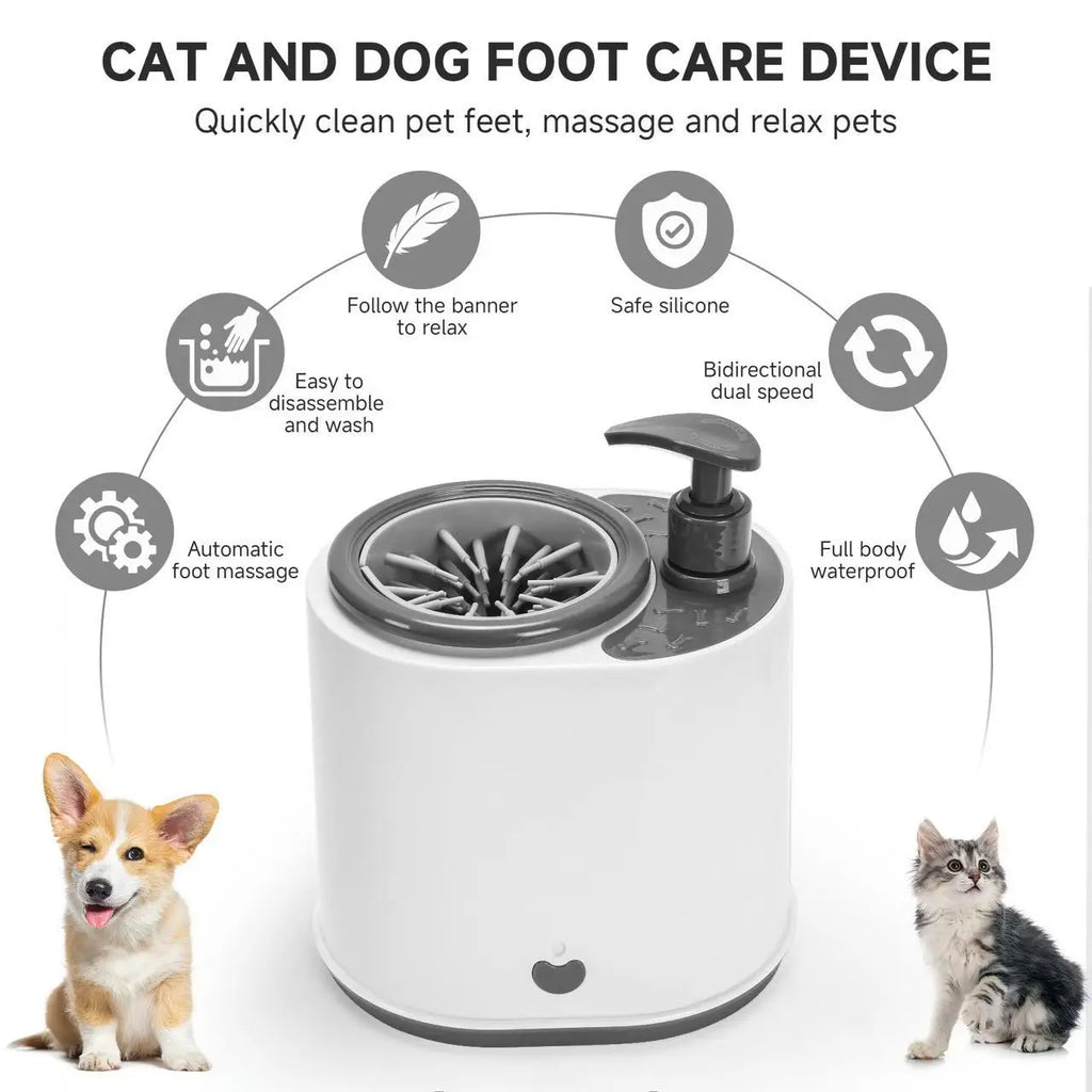 New Pet Foot Washer, Household Electric Foot Washer, Dog and Cat Paw Cleaner, No Scrubbing Required